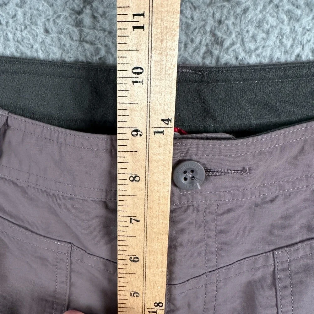 North Face Shorts Womens 14 Gray Lightweight Outdoors Hiking Zip Pocket - Picture 4 of 13